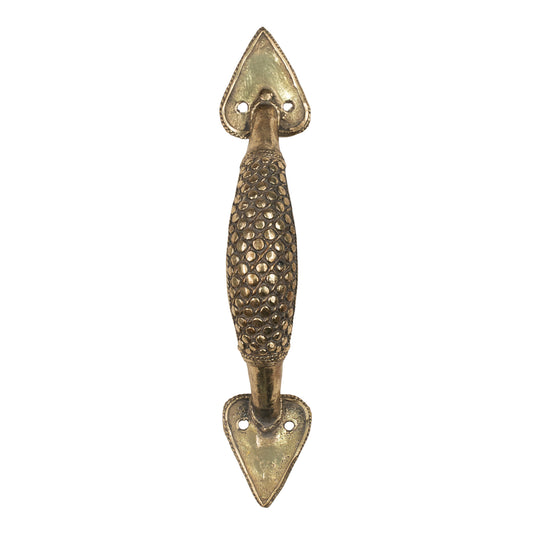 Handcrafted Brass Tribal Wall Handle | Traditional Indian Decorative Door Pull