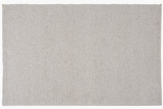 Handwoven Natural Grey Wool Area Rug | Soft Textured Flatweave Rug for Modern, Scandinavian & Rustic Interiors