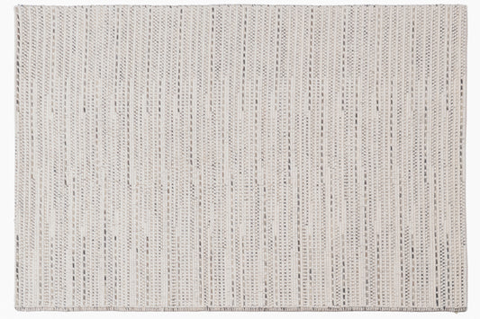 Handwoven Chunky Wool Rug – Ivory Beige Textured Area Rug, 2000 GSM