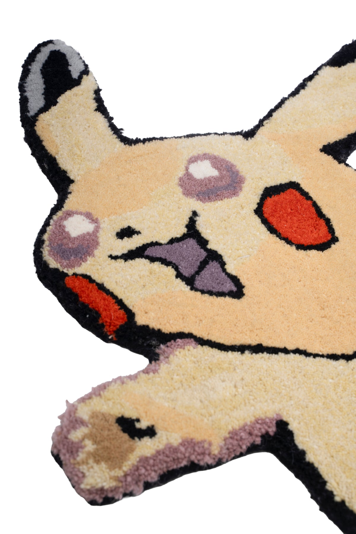 Hand Tufted Cartoon Character Wool Rug – Playful Animal Inspired Kids Room Rug | 2 × 2 Feet