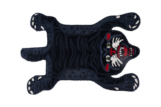 Hand Tufted Black Panther Rug – Animal Shaped Wool Rug for Kids Room, Bedroom & Modern Décor | 2 × 3 Feet