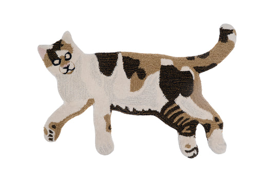 Hand Tufted Cat Rug – Animal Shaped Wool Rug for Kids Room, Bedroom & Modern Décor | 2 × 3 Feet