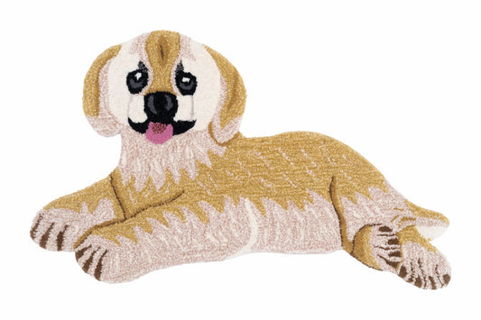 Hand Tufted Dog Rug – Cute Animal Shaped Wool Rug for Kids Room, Nursery & Playroom Décor | 2 × 3 Feet