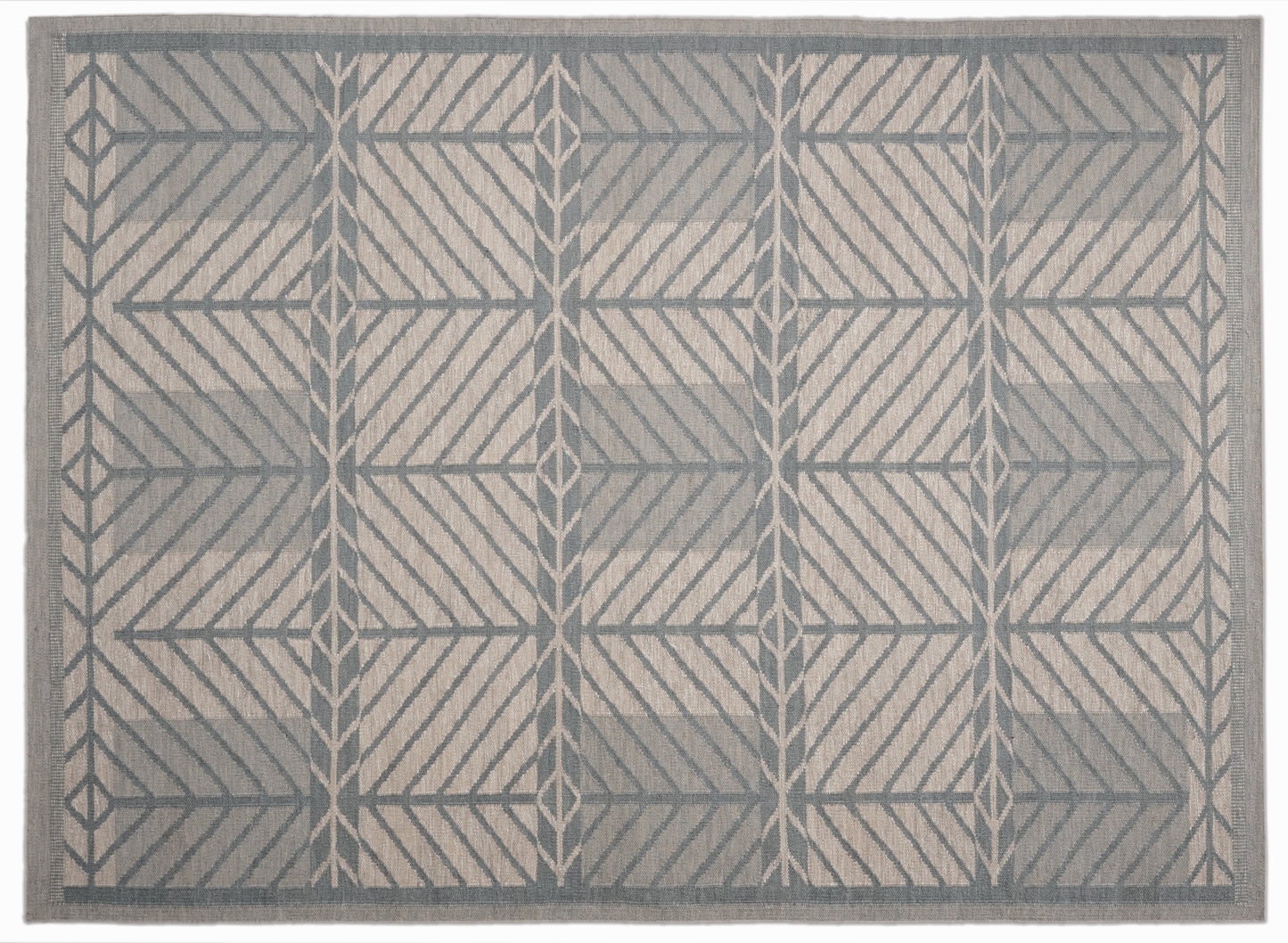 Handwoven Kilim Rug, Grey Cream Sunburst Geometric Flatweave Rug, Scandinavian Star Pattern Wool Rug