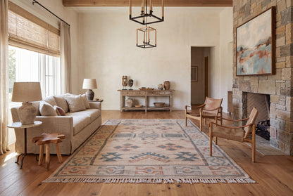 Handwoven Jute Kilim Rug, Vintage Geometric Area Rug, Beige Blue Bohemian Carpet, Natural Jute Cotton Flatweave Rug