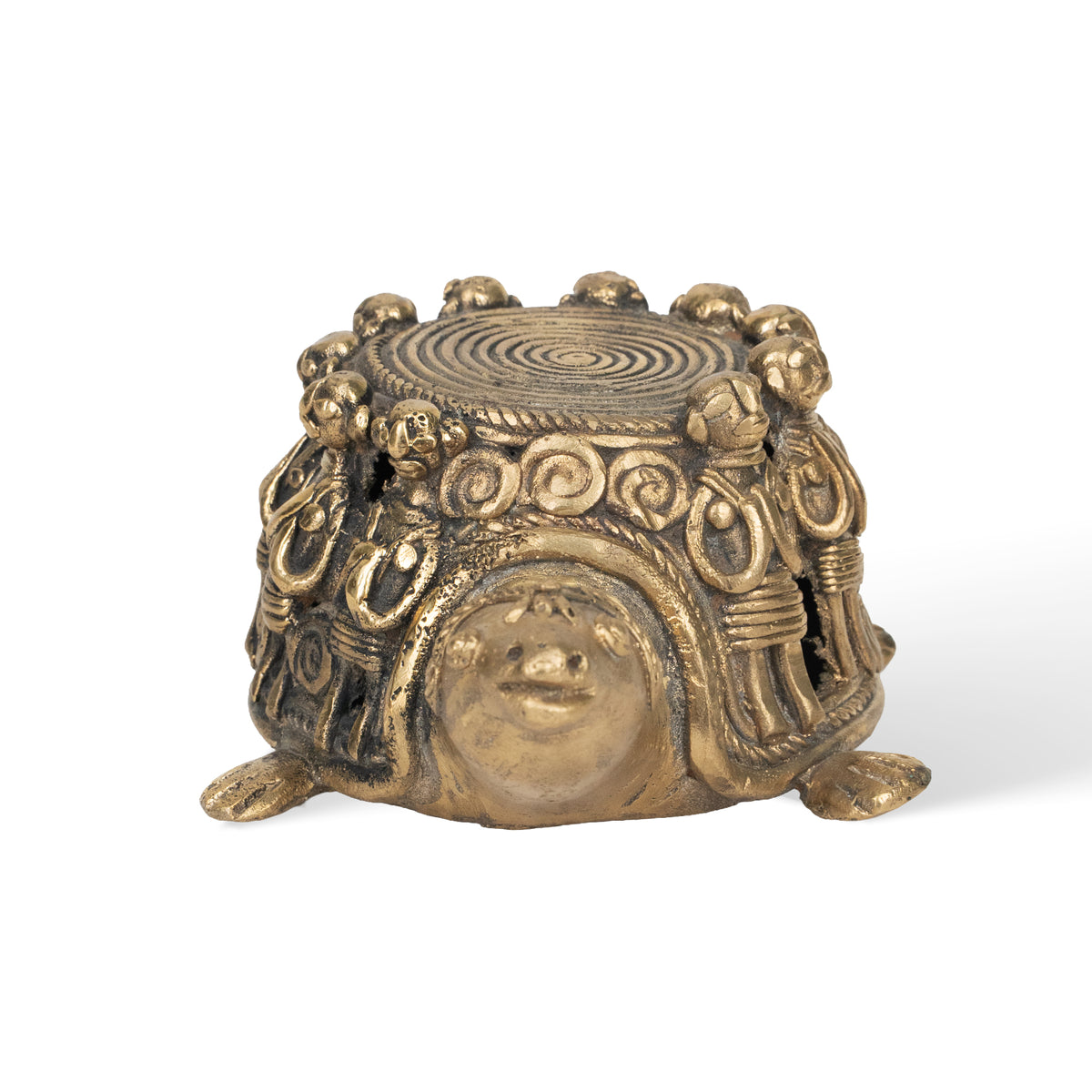 Handcrafted Dhokra Brass Tortoise Sculpture – Traditional Indian Tribal Art Decor