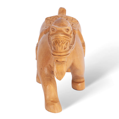 Hand Carved Wooden Horse Sculpture – Traditional Indian Wooden Horse Figurine for Home Décor