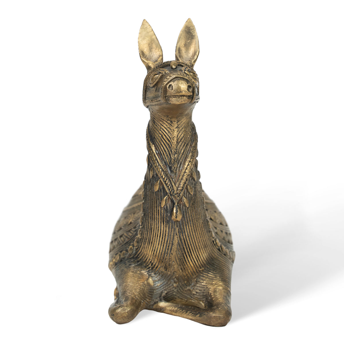 Handcrafted Dhokra Brass Camel Sculpture – Traditional Indian Tribal Home Decor