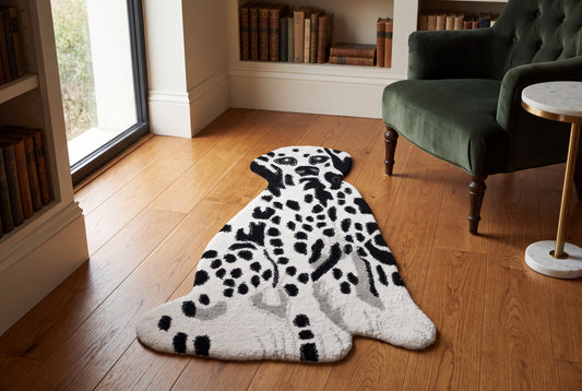 Hand Tufted Dalmatian Dog Shaped Wool Rug – Animal Kids Room Accent Rug | 2 × 3 Feet