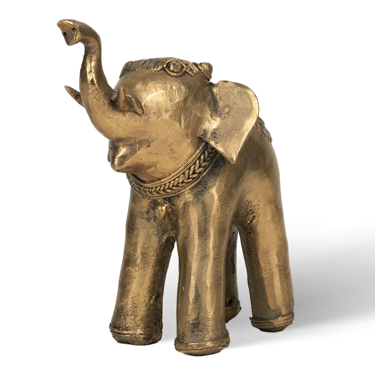 Handcrafted Brass Elephant Sculpture – Traditional Indian Dhokra Art Home Decor