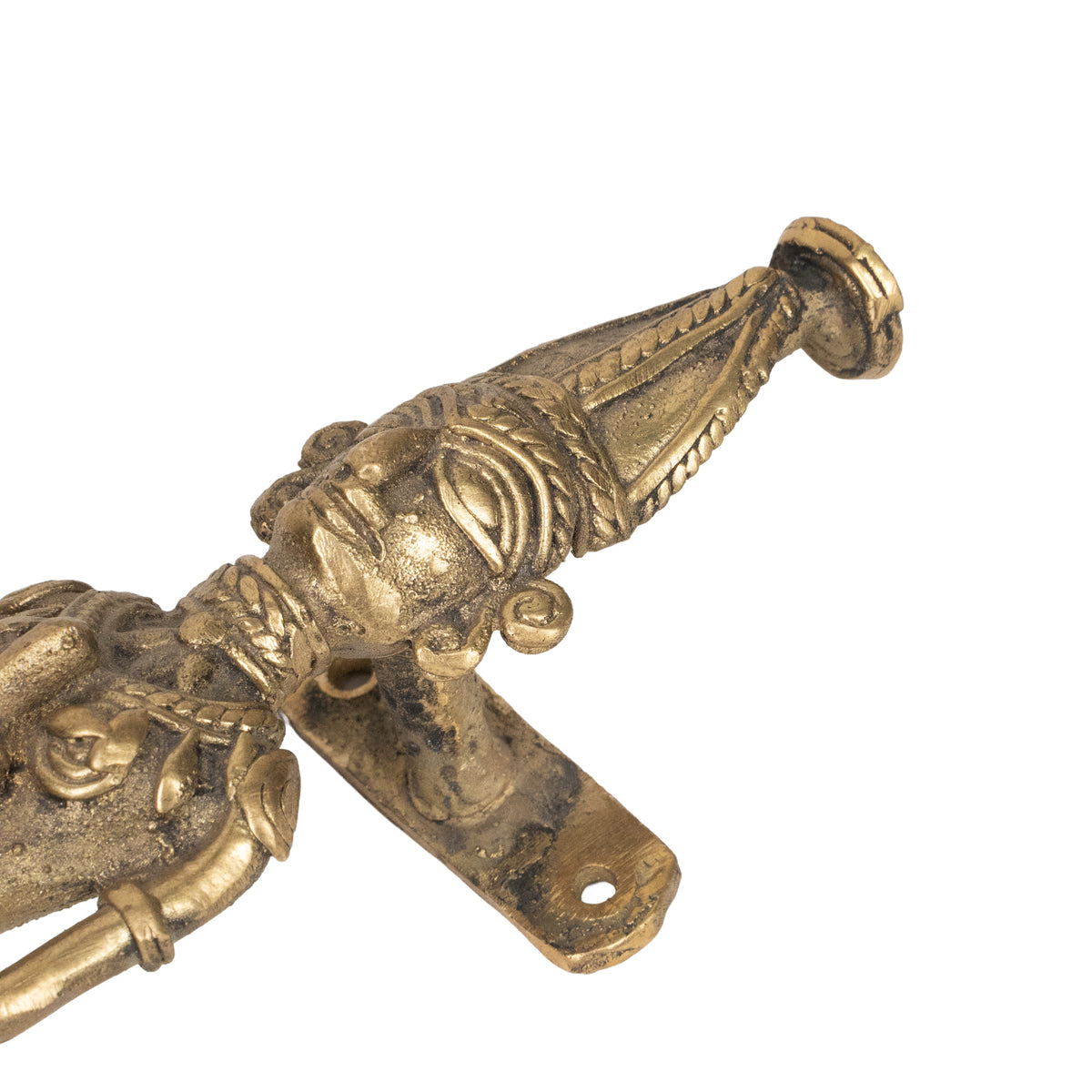 Handcrafted Dhokra Brass Door Handle | Traditional Indian Tribal Door Pull | Antique Brass Hardware