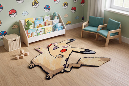 Hand Tufted Cartoon Character Wool Rug – Playful Animal Inspired Kids Room Rug | 2 × 2 Feet