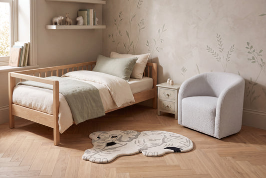 Hand Tufted Elephant Rug – Animal Shaped Wool Rug for Kids Room, Nursery & Bedroom Décor | 2 × 3 Feet