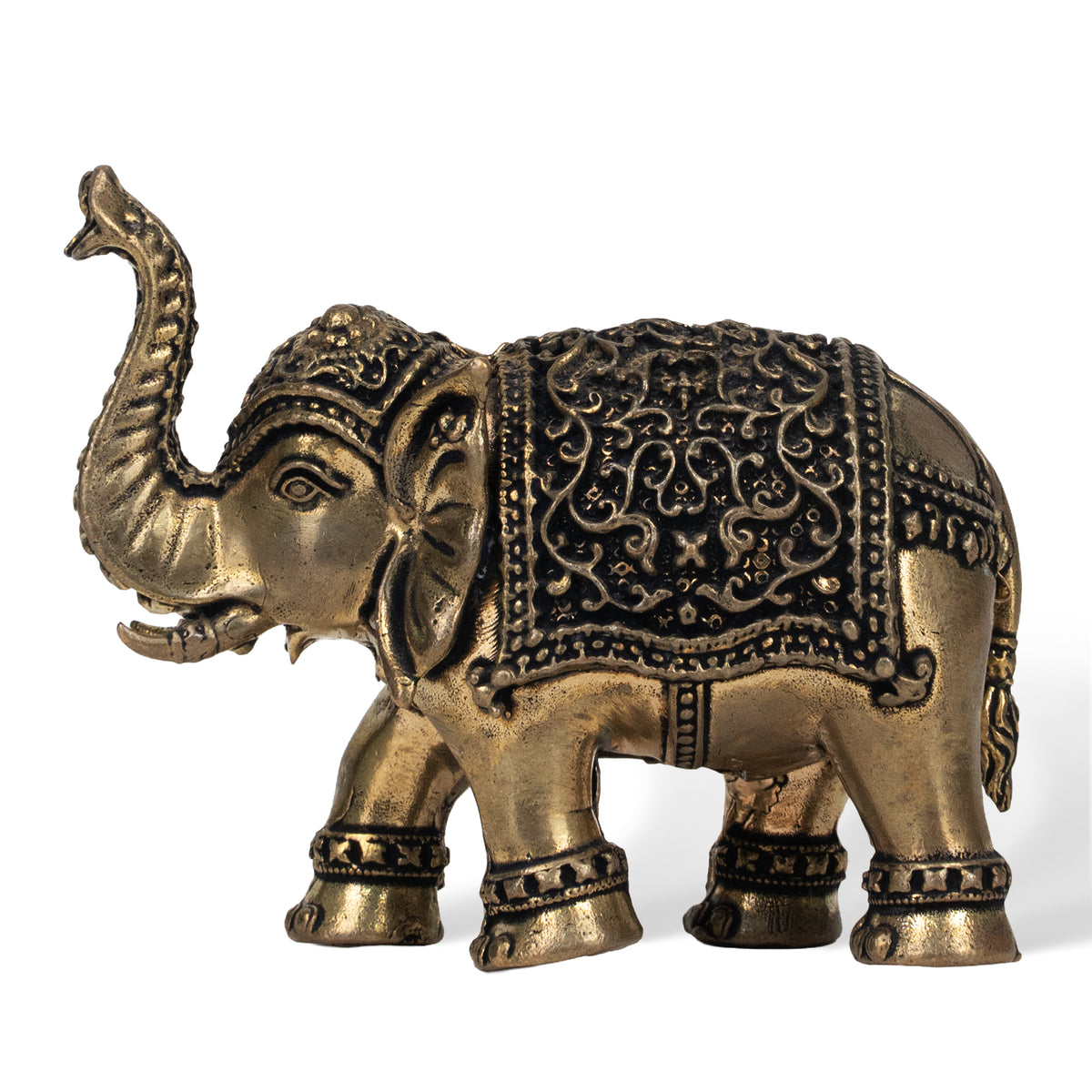 Handcrafted Dhokra Brass Elephant Sculpture – Traditional Indian Tribal Art Decor