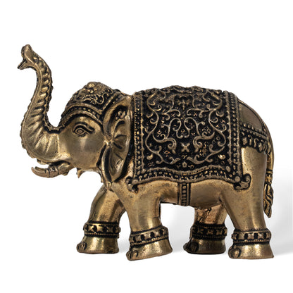 Handcrafted Dhokra Brass Elephant Sculpture – Traditional Indian Tribal Art Decor