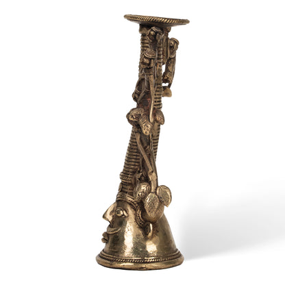 Handcrafted Dhokra Tribal Tree of Life Sculpture – Brass Tribal Art Home Decor