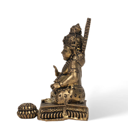 Handcrafted Brass Kuber Statue – Traditional Indian God of Wealth & Prosperity Decor