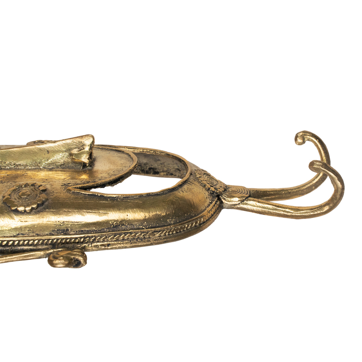 Handcrafted Brass Tribal Face Wall Hook | Indian Dhokra Wall Decor & Key Holder