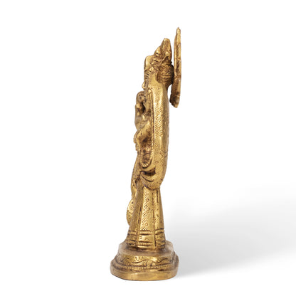 Handcrafted Brass Radha Krishna Statue – Traditional Indian Art & Spiritual Home Decor
