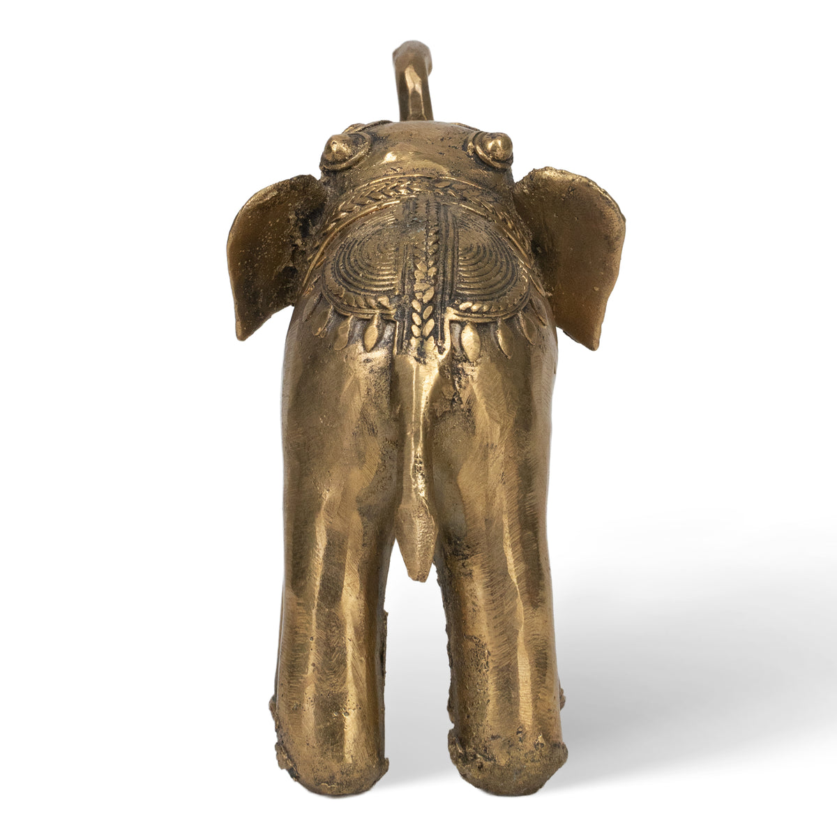Handcrafted Brass Elephant Sculpture – Traditional Indian Dhokra Art Home Decor
