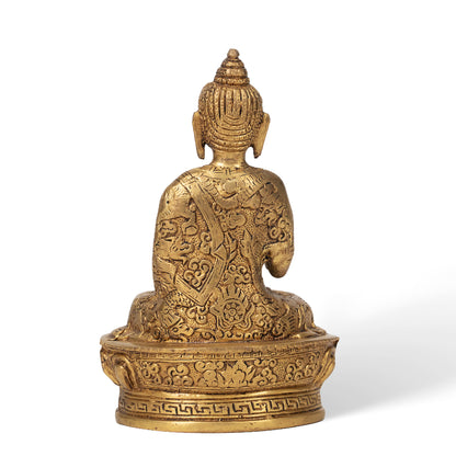 Handcrafted Brass Buddha Statue – Traditional Indian Meditation Figurine & Home Decor