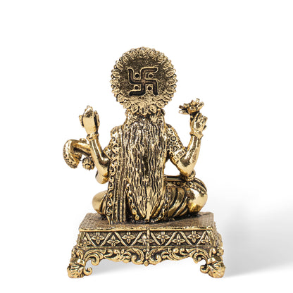 Handcrafted Brass Goddess Saraswati Statue – Veena Indian Spiritual & Home Decor