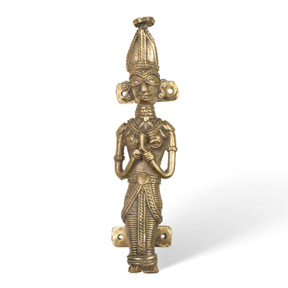 Handcrafted Dhokra Brass Door Handle | Traditional Indian Tribal Door Pull | Antique Brass Hardware