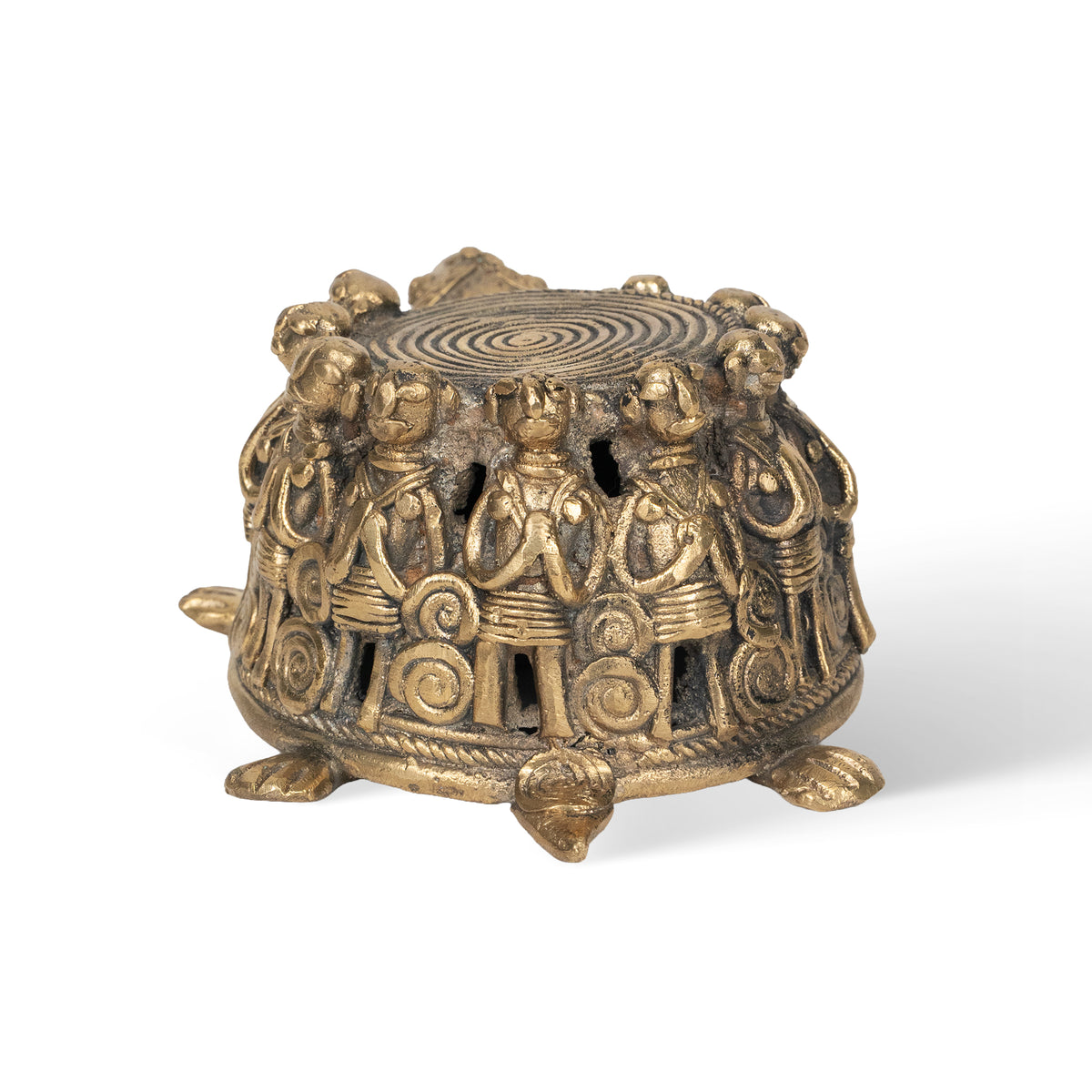 Handcrafted Dhokra Brass Tortoise Sculpture – Traditional Indian Tribal Art Decor