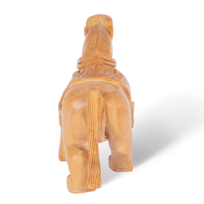 Hand Carved Wooden Horse Sculpture – Traditional Indian Wooden Horse Figurine for Home Décor