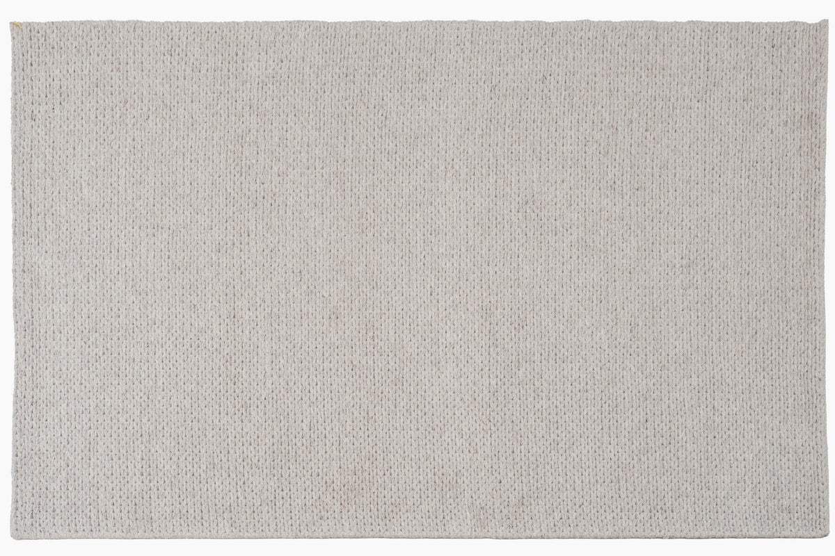 Handwoven Natural Grey Wool Area Rug | Soft Textured Flatweave Rug for Modern, Scandinavian & Rustic Interiors