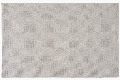 Handwoven Natural Grey Wool Area Rug | Soft Textured Flatweave Rug for Modern, Scandinavian & Rustic Interiors