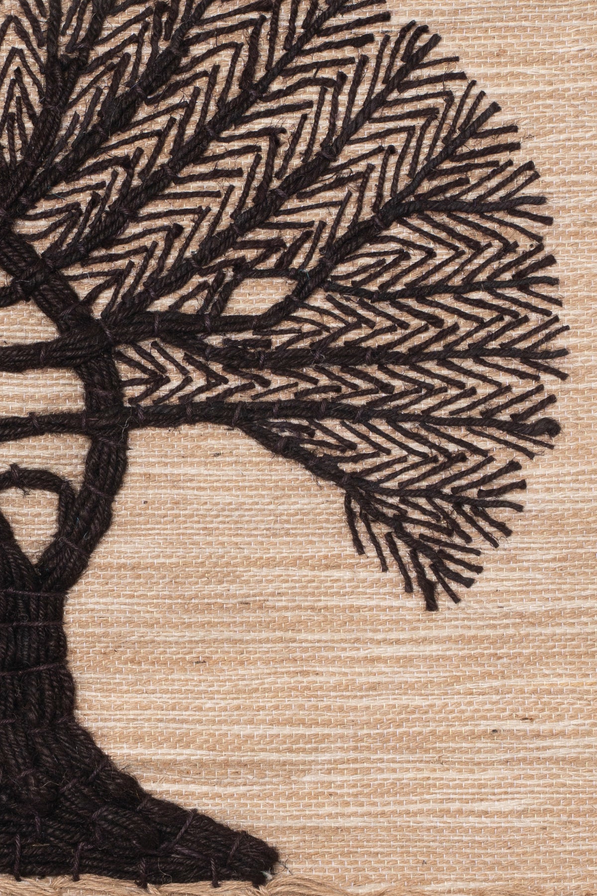 Handwoven Tree of Life Tapestry, 30x30 Inch Boho Wall Hanging, Natural Textile Art