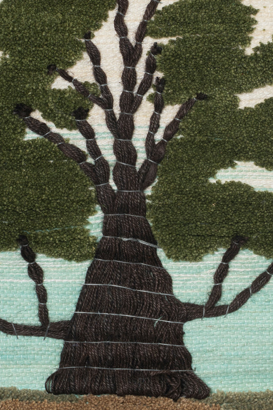 Handwoven Tree Wall Hanging, 30x20 Inch, Nature Landscape Tapestry (Boho Home Decor)