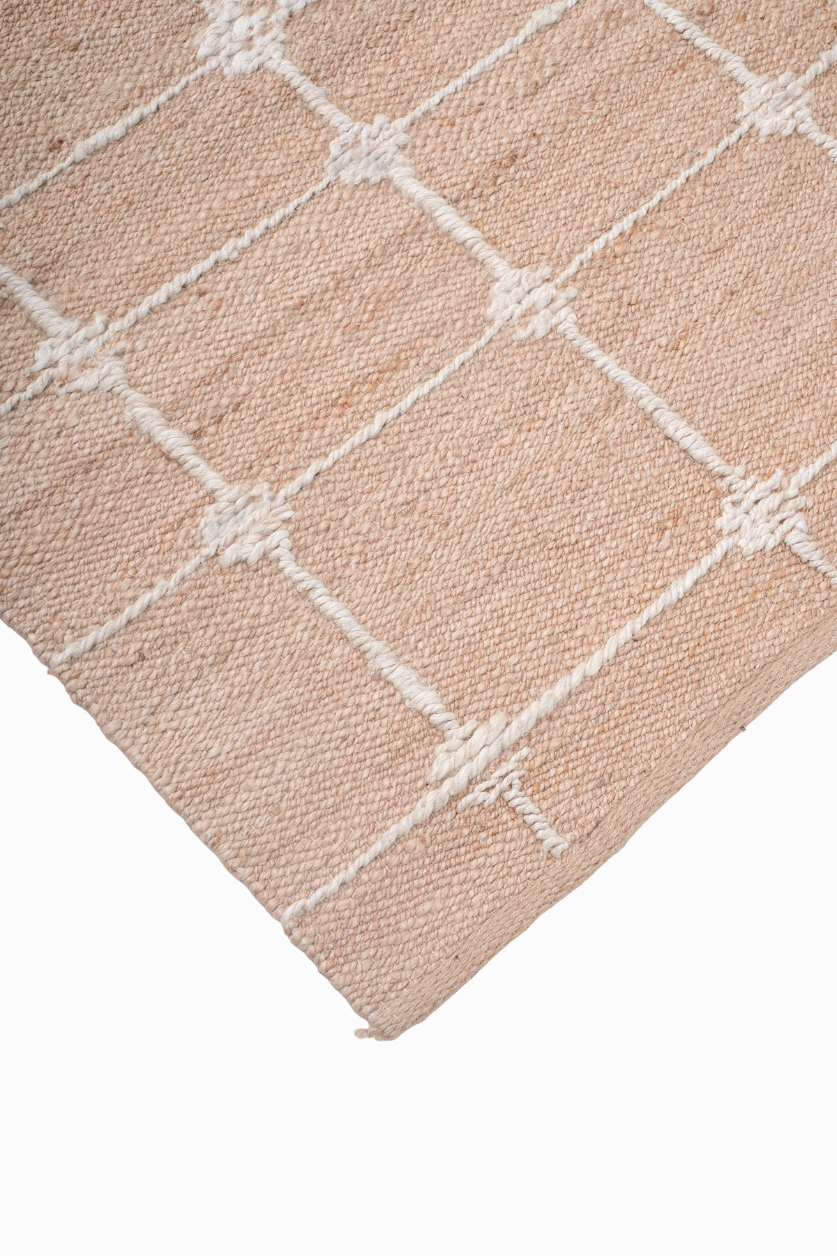 Handwoven Natural Jute Kilim Rug – 80% Jute & Wool Durrie