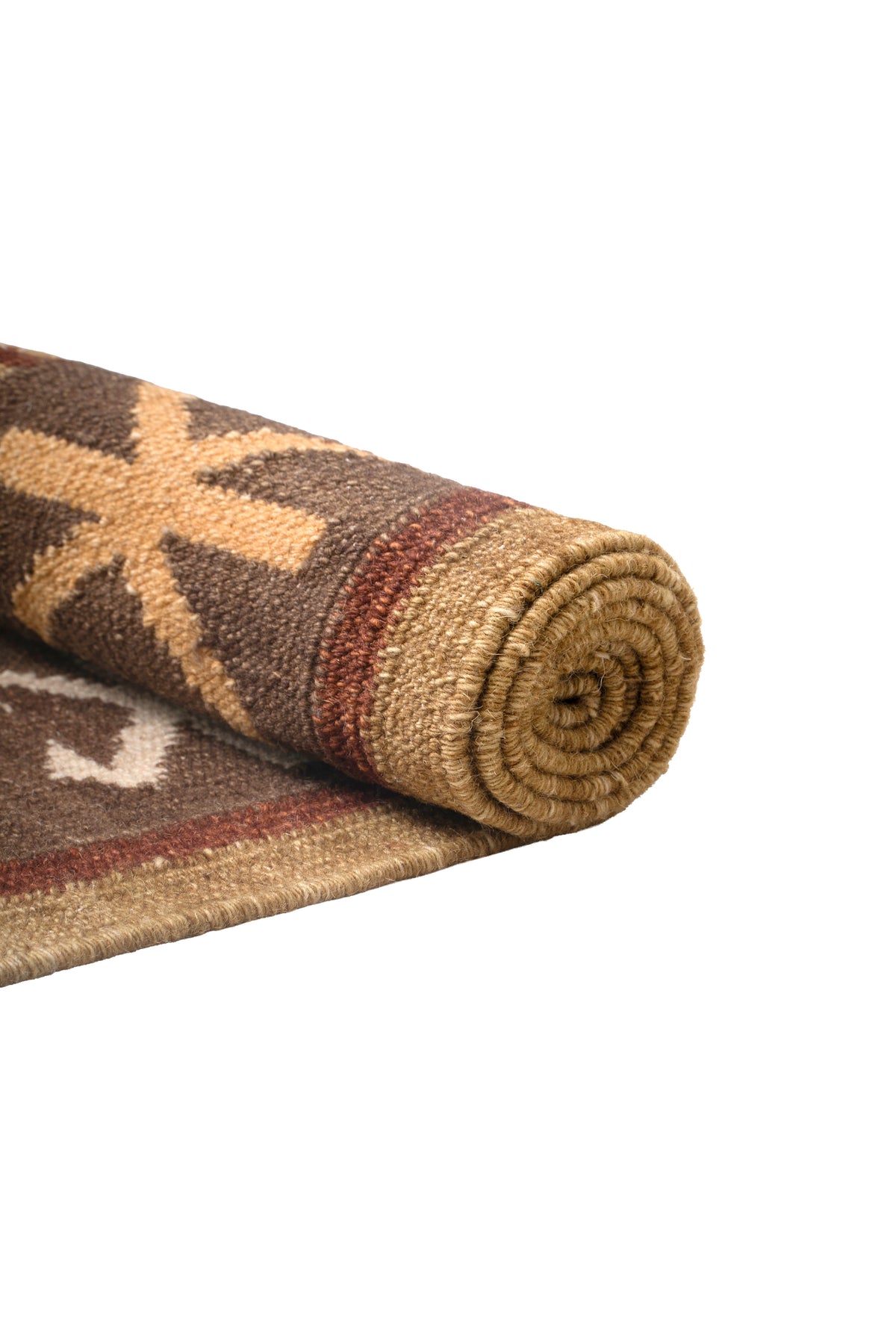 Handwoven Wool Kilim Rug, Tribal Geometric Area Rug, Multicolor Bohemian Carpet, Traditional Flatweave Wool Rug, Rustic Home Decor