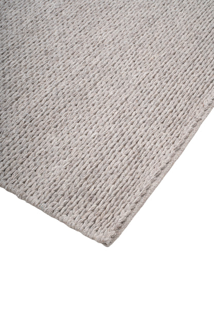 Handwoven Natural Grey Wool Area Rug | Soft Textured Flatweave Rug for Modern, Scandinavian & Rustic Interiors