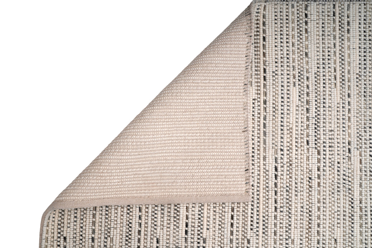 Handwoven Chunky Wool Rug – Ivory Beige Textured Area Rug, 2000 GSM