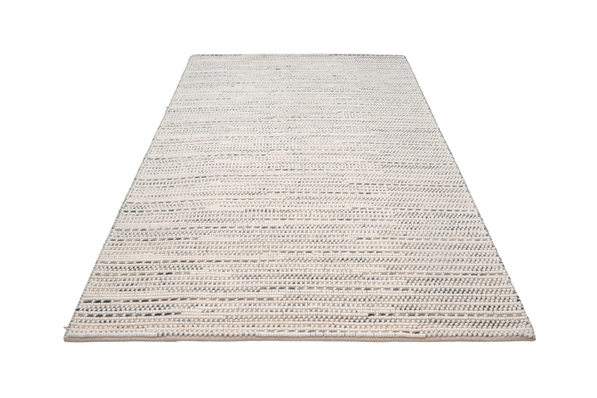Handwoven Chunky Wool Rug – Ivory Beige Textured Area Rug, 2000 GSM