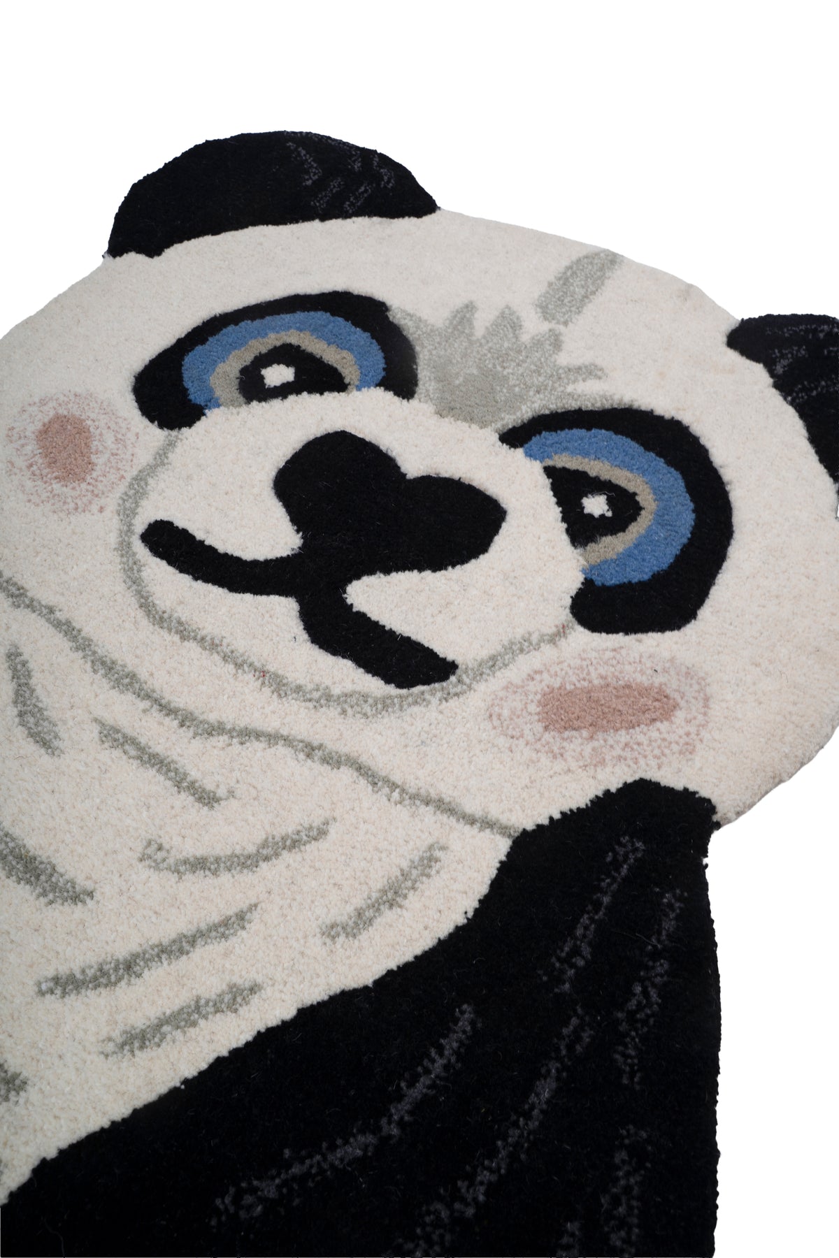 Hand Tufted Panda Wool Rug | Kids Animal Area Rug | Handmade Wool Carpet | Nursery & Playroom Decor