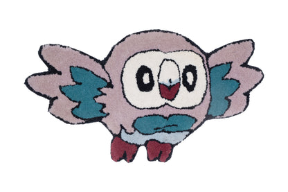 Hand Tufted Cartoon Owl Rug – Cute Character Wool Rug for Kids Room & Nursery | 1.1 × 2 Feet