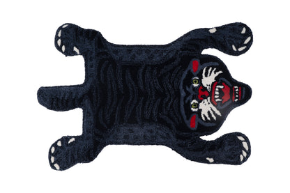 Hand Tufted Black Panther Rug – Animal Shaped Wool Rug for Kids Room, Bedroom & Modern Décor | 2 × 3 Feet