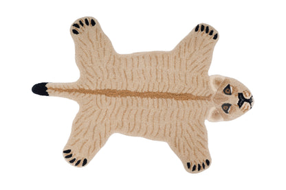 Hand Tufted Tiger Rug – Animal Shaped Wool Rug for Kids Room, Bedroom & Modern Décor | 3 × 4 Feet