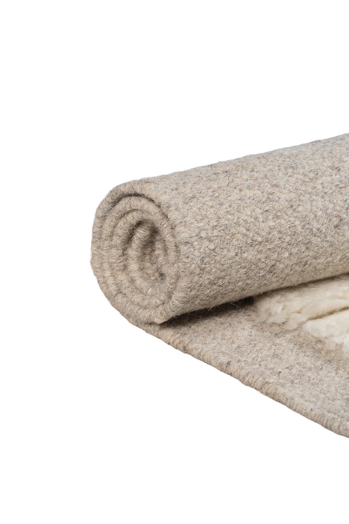 Moroccan Ivory & Beige Wool Rug – Textured Handwoven Area Rug with Fringe | Luxury Moroccan Rug