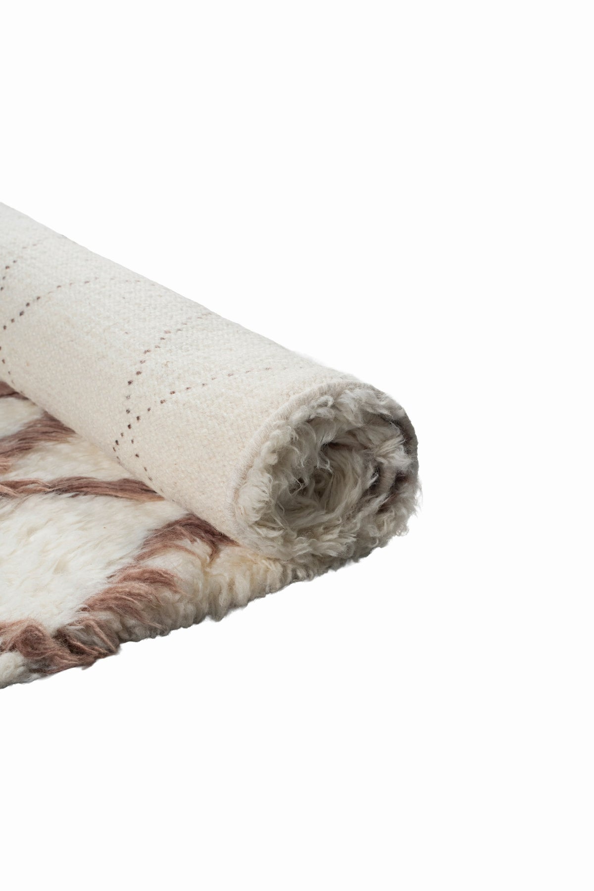 Moroccan wool rug, hand knotted Moroccan rug, Berber rug, cream Moroccan rug, brown diamond rug, handmade wool area rug, luxury Moroccan carpet, New Zealand wool rug, plush Moroccan rug, geometric wool rug