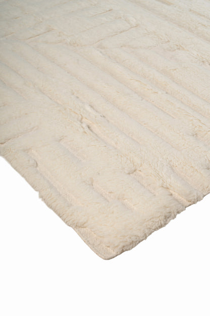 Moroccan Ivory Rug – 100% New Zealand Wool | Handwoven Textured Moroccan Area Rug
