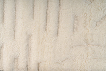 Moroccan Ivory Rug – 100% New Zealand Wool | Handwoven Textured Moroccan Area Rug