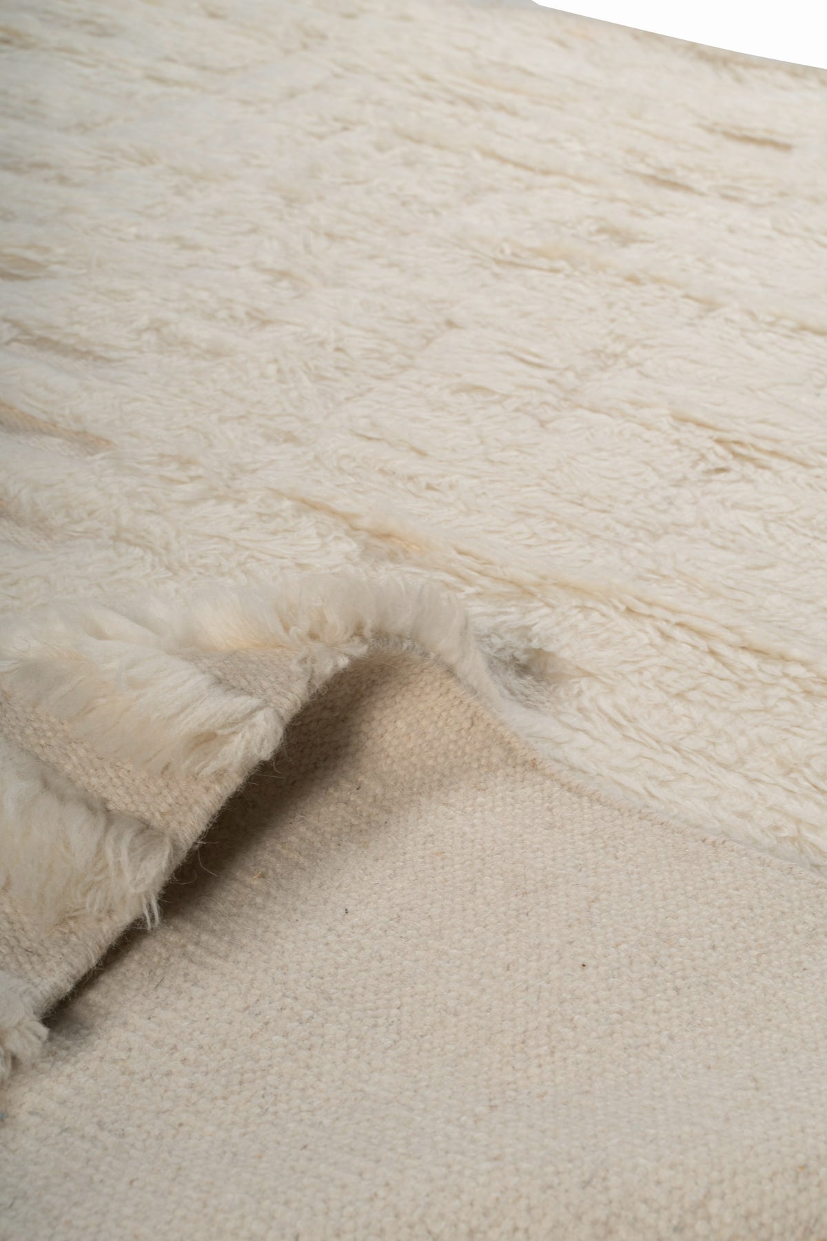Moroccan Ivory Rug – 100% New Zealand Wool | Handwoven Textured Moroccan Area Rug