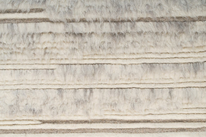 Moroccan Ivory Wool Rug – 100% New Zealand Wool | Handwoven Textured Moroccan Area Rug