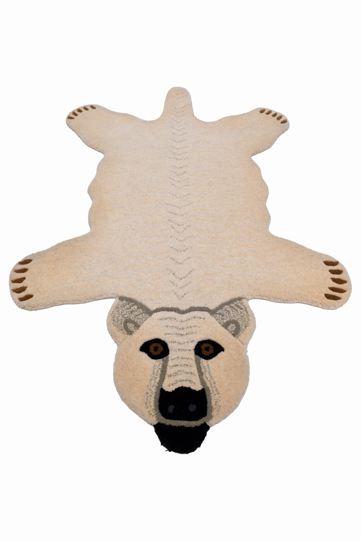 Hand Tufted Bear Rug – Animal Shaped Wool Rug for Kids Room, Nursery & Modern Décor | 2 × 3 Feet