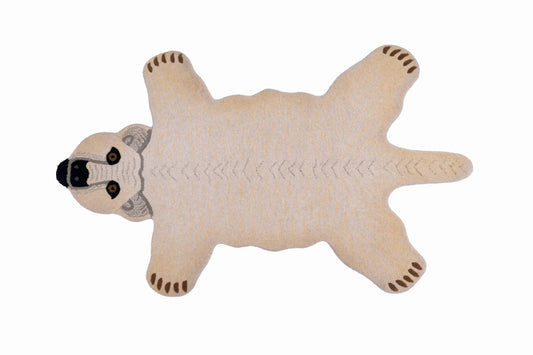 Hand Tufted Bear Rug – Animal Shaped Wool Rug for Kids Room, Nursery & Modern Décor | 2 × 3 Feet